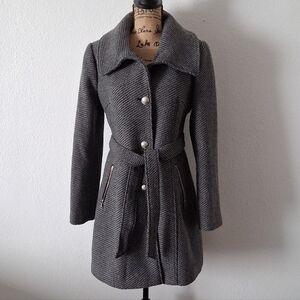 Jessica Simpson Fit And Flare Belted Coat